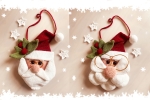 Haustürschild Weihnachtsmann in 2 Varianten